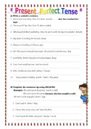 English Worksheet: Present Perfect Simple