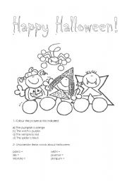 English worksheet: Halloween