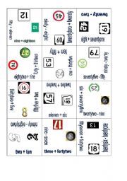 English Worksheet: Maths and numbers puzzle, updated