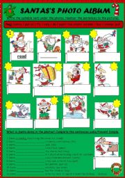 English Worksheet: SANTAS PHOTO ALBUM