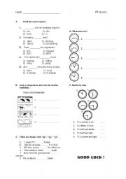 TEST - VERB FORMATION+ TIME