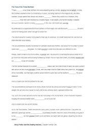 English worksheet: The Tae of Three Brothers