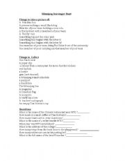 English Worksheet: Scavenger Hunt 