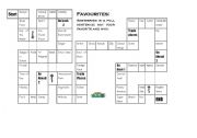 English Worksheet: favorite