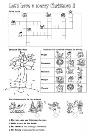 English Worksheet: lets have a merry Christmas!