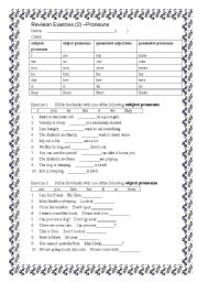 English Worksheet: Pronouns