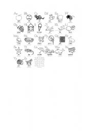 English Worksheet: Alphabet with pictures