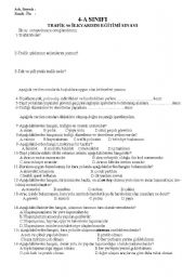 English worksheet: traffic