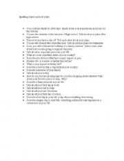 English Worksheet: speaking topics and role plays