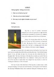 English Worksheet: London