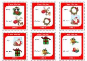English Worksheet: I Have... Who has... vocabulary game: Christmas part 2