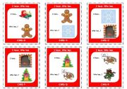 English Worksheet: I Have... Who has... vocabulary game: Christmas part 3