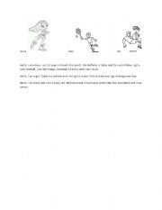 English Worksheet: sport