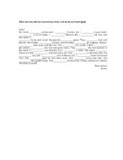 English worksheet: Giving information about people