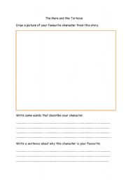 English Worksheet: The hare and the tortoise