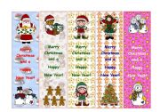 English Worksheet: Bookmarks for Christmas