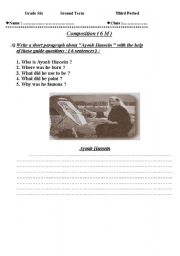 English worksheet: elemintary level exam