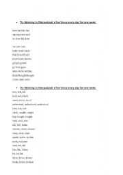English Worksheet: listen and repeat
