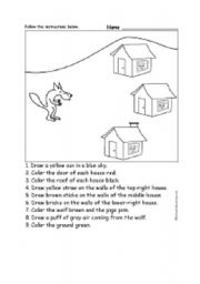 English Worksheet: 3 little pigs