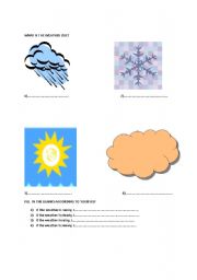 English worksheet: what is the weather like?