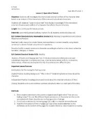 English Worksheet: High Point Open Mind Portrait