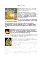 English Worksheet: CHRISTMAS CUSTOMS