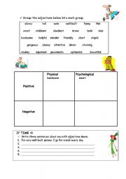 English Worksheet: personality adjectives