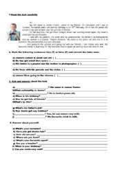 English Worksheet: 6th grade test