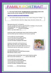 English Worksheet: FAMILY PORTRAIT / FAMILY RELATIONS / DIVORCE