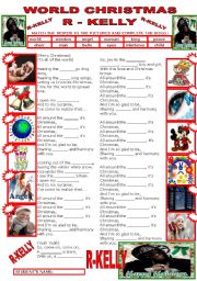 English Worksheet: SONG - WORLD CHRISTMAS BY R-KELLY