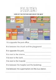 English Worksheet: Places