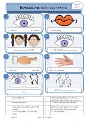 expressions with body parts