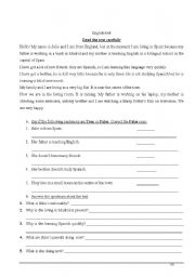 English Worksheet: present continuous test