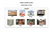 English worksheet: ROOMS & THINGS IN THEM. COMMON THINGS IN A HOUSE