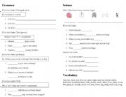 English worksheet: Grammar and Science 2