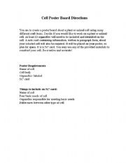 English Worksheet: Cells Poster