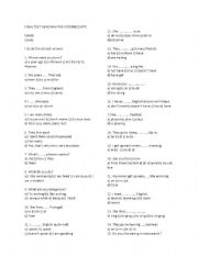 English Worksheet: final test pre intermediate