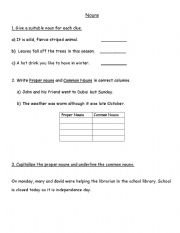 English worksheet: Nouns