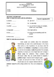 English Worksheet: Environmental Problems