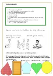 English Worksheet: nutrition: food and health