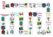 English Worksheet: Christmas board game