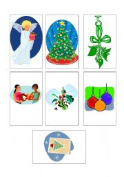 English worksheet: Christmas go fish game (2nd part)