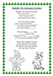 English Worksheet: Rudolph, the red-nosed reindeer
