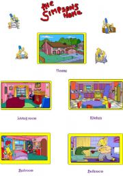 English Worksheet: The Simpsons home