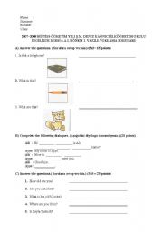 English Worksheet: what is this?