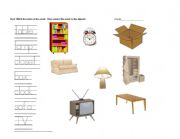 English Worksheet: Household items