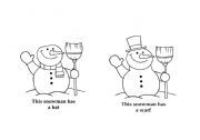 English Worksheet: Snowman book 3/4