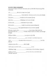 English Worksheet: STATIVE VERBS