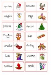 English Worksheet: Christmas dominoes