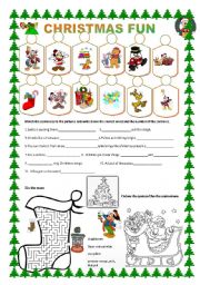 English Worksheet: Christmas fun